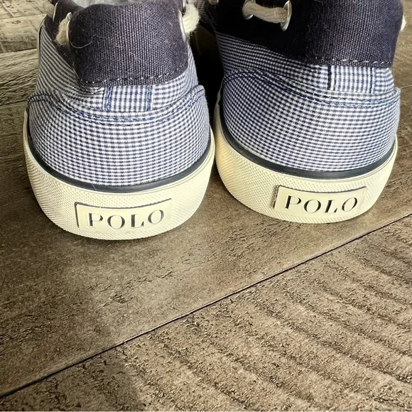 Polo Ralph Lauren Men's Lander Boat Shoes - Blue/Off White 10.5 - Picture 4 of 7